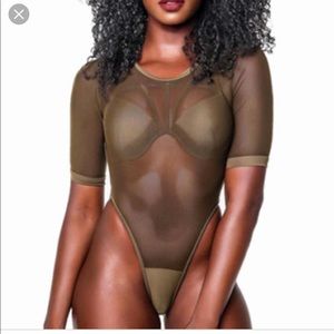 Green two piece swimsuit